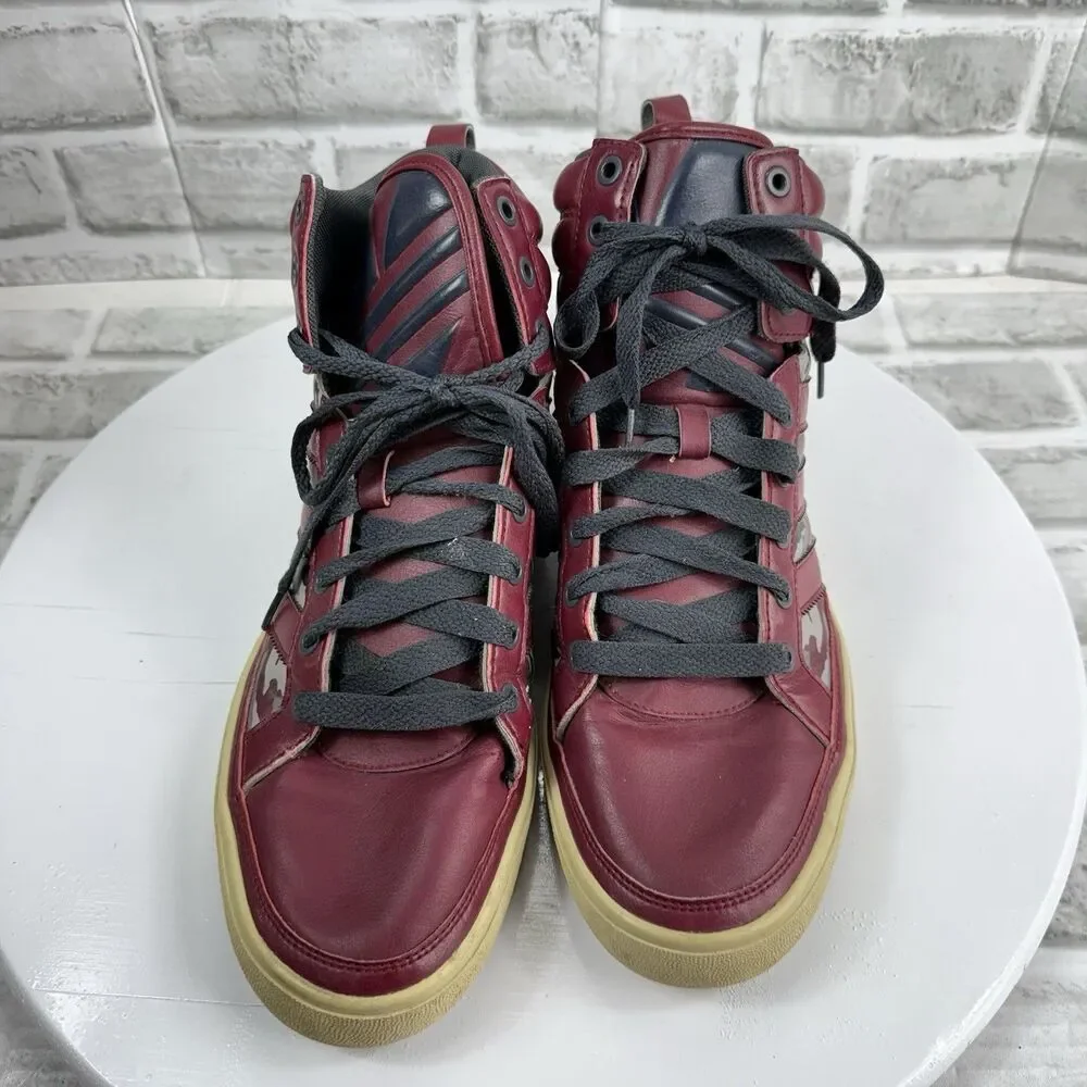 Adidas Top Court Adidas Top Court Hi-Big Stripes Cardinal Red Men's Size 12